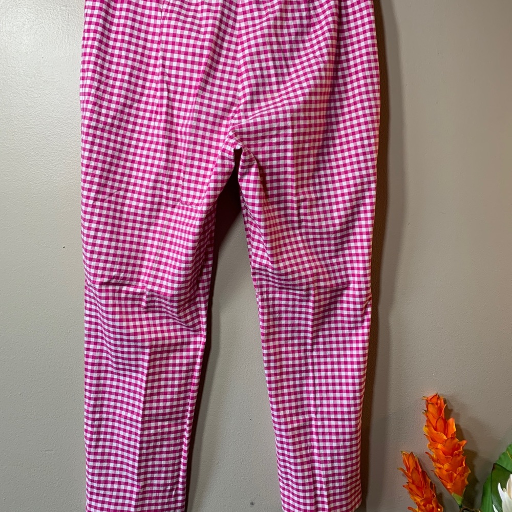 J.Mclaughlin Pink Checkered Pattern Pants - image 8